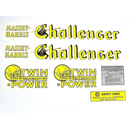 Aftermarket Challenger Tractor Decal Set Fits Massey Harris MAE30-1438